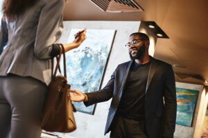 Professional concierge services delivered by Washingtonian Concierge in a city residential building